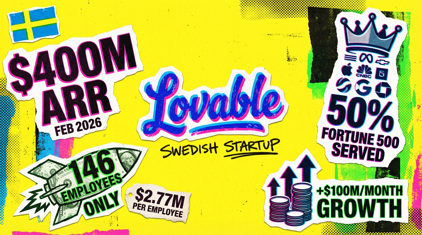 הישג ענק ל-Lovable: השיגה 400 מיליון דולר ARR עם 146 עובדים בלבד